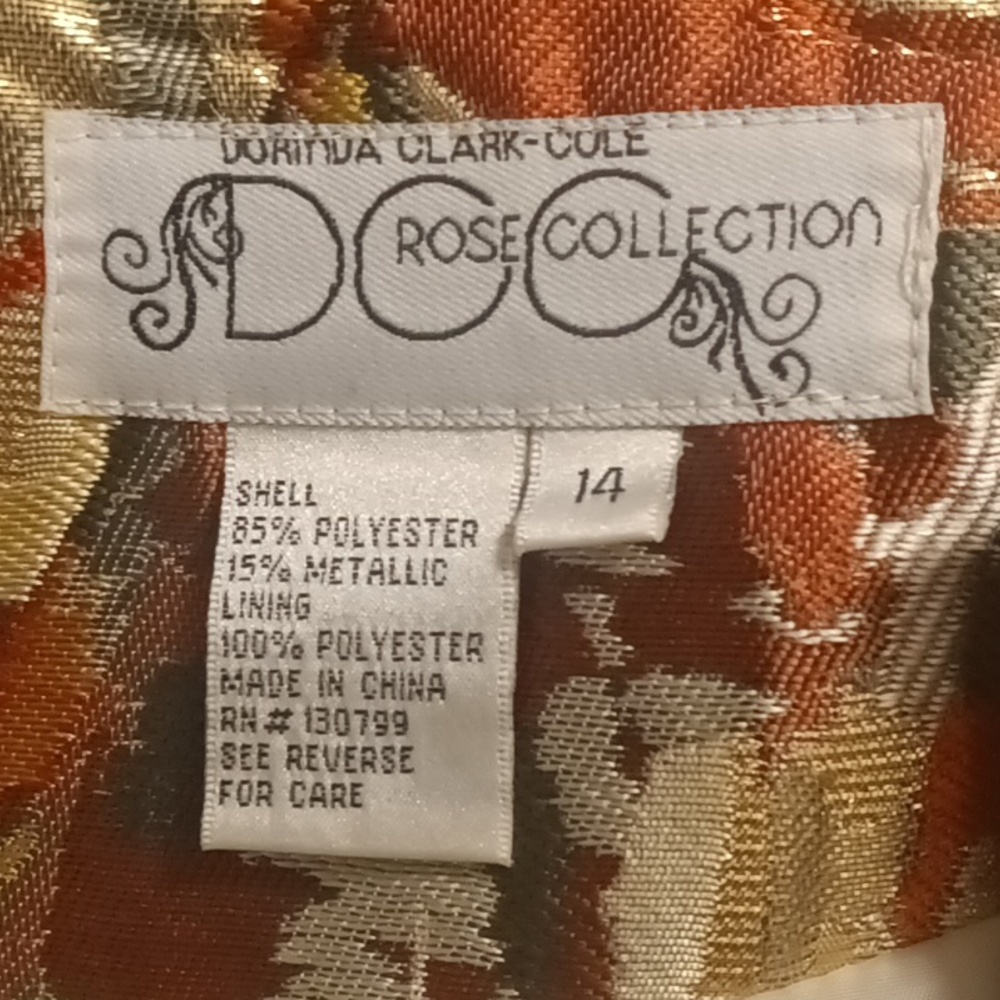 FINAL PRICE NWOT DORINDA CLARK-COLE 2-pc pattern designed dress suit